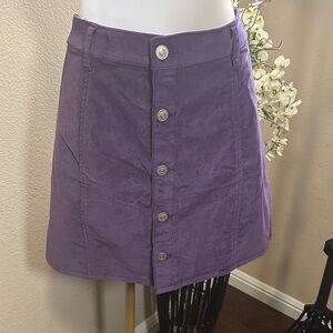 Fashion Nova Purple corduroy size 13 jr Button-Down Mini Skirt box 3